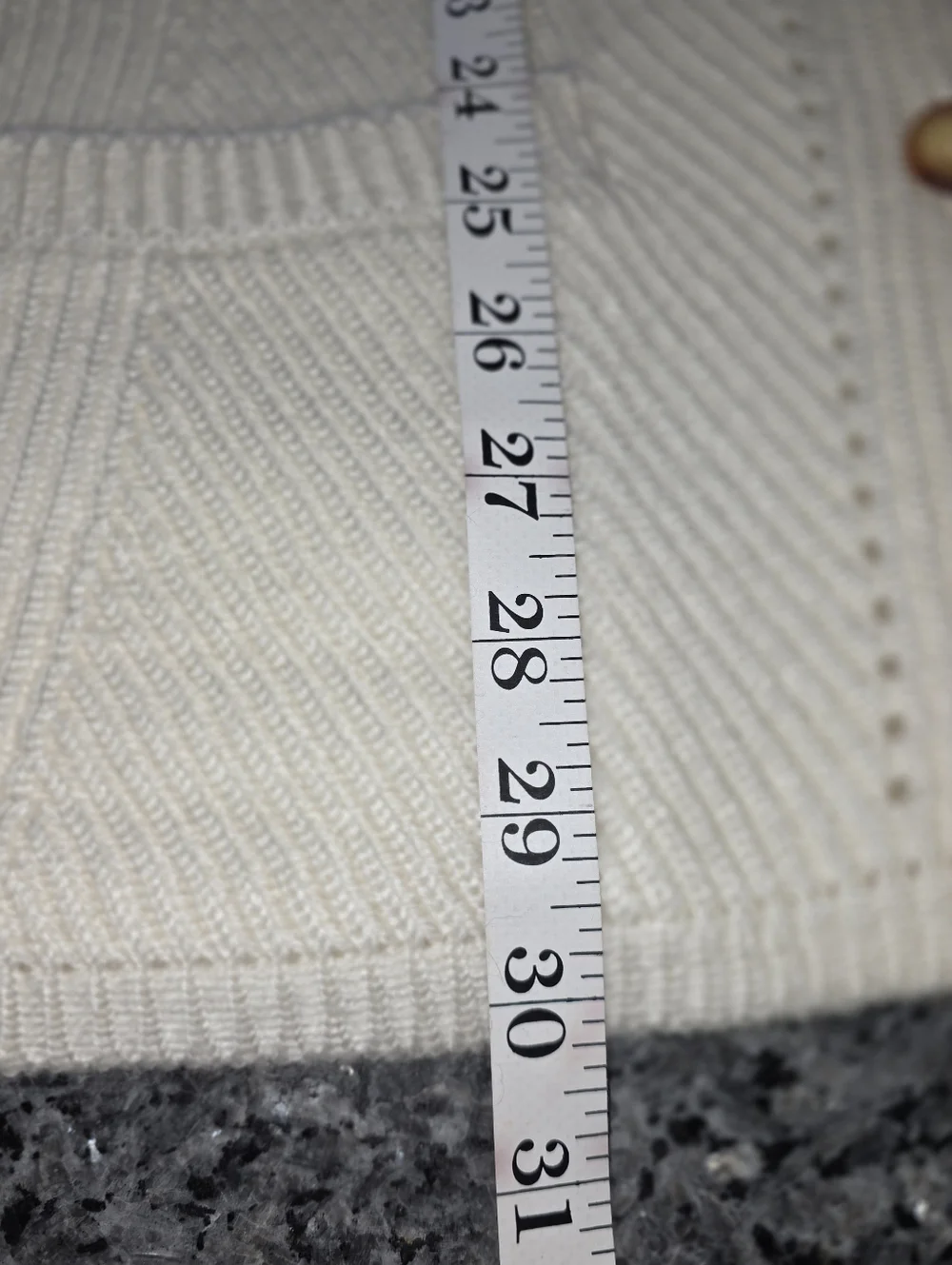 Vintage Cream Wool Blend  Knit Button-Front Women's Sweater Vest Sz Large - Picture 6 of 7